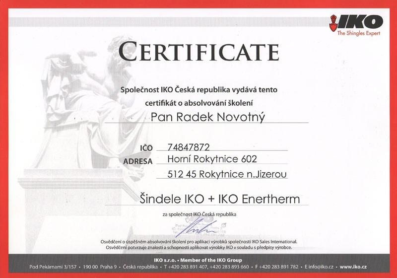 Certifikát-IKO